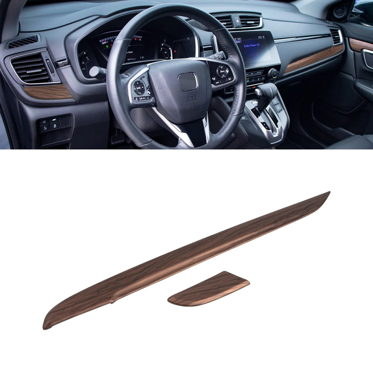 Interior Center Console Dashboard Panel Cover Trim Peach Wood Grain K984