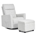 Fog Grey Swivel Glider with Ottoman L33202