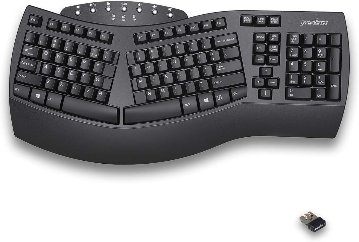Ergonomic Split Keyboard, Black, US English Layout, Pack of 2 G641