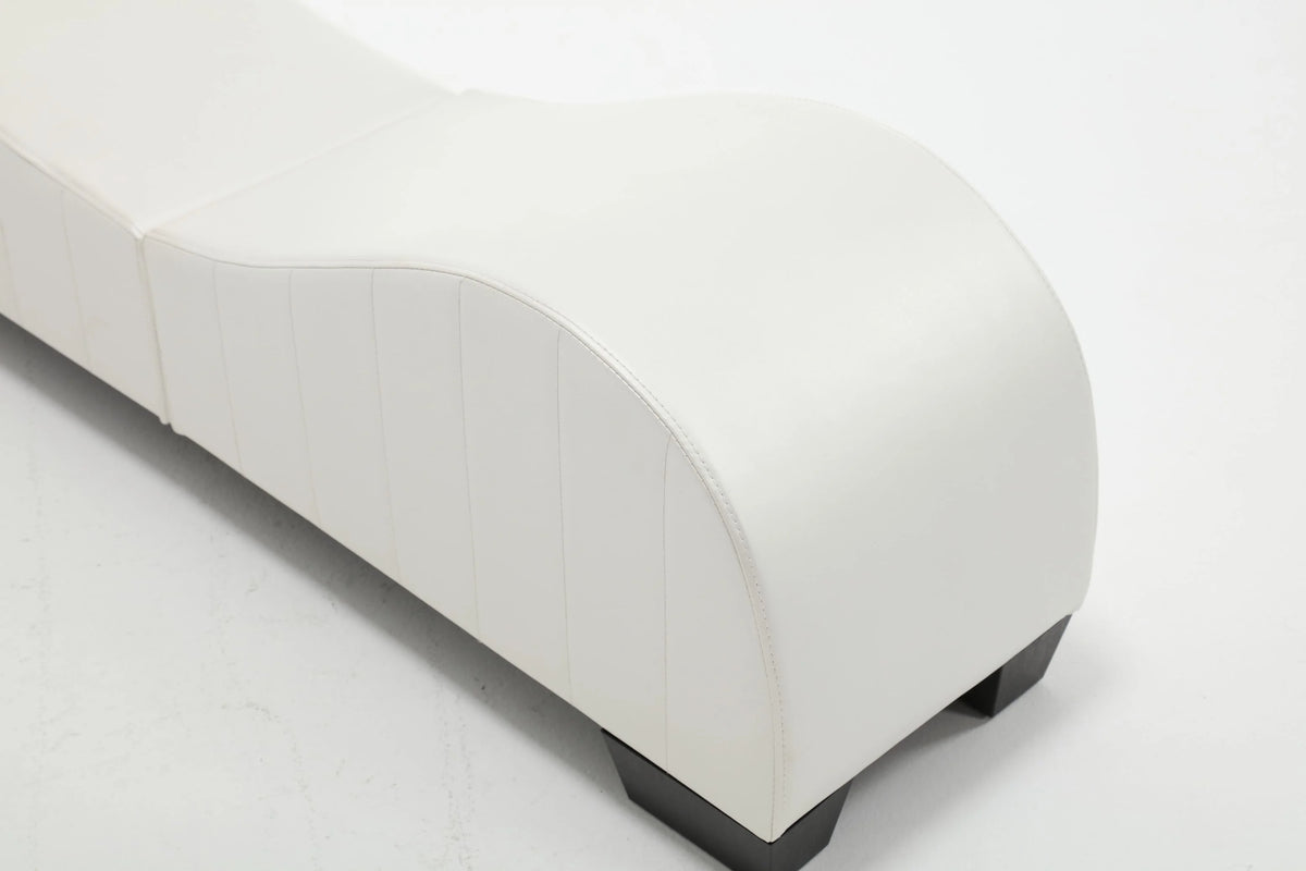 Faux Leather Curved Chaise Lounge B660454