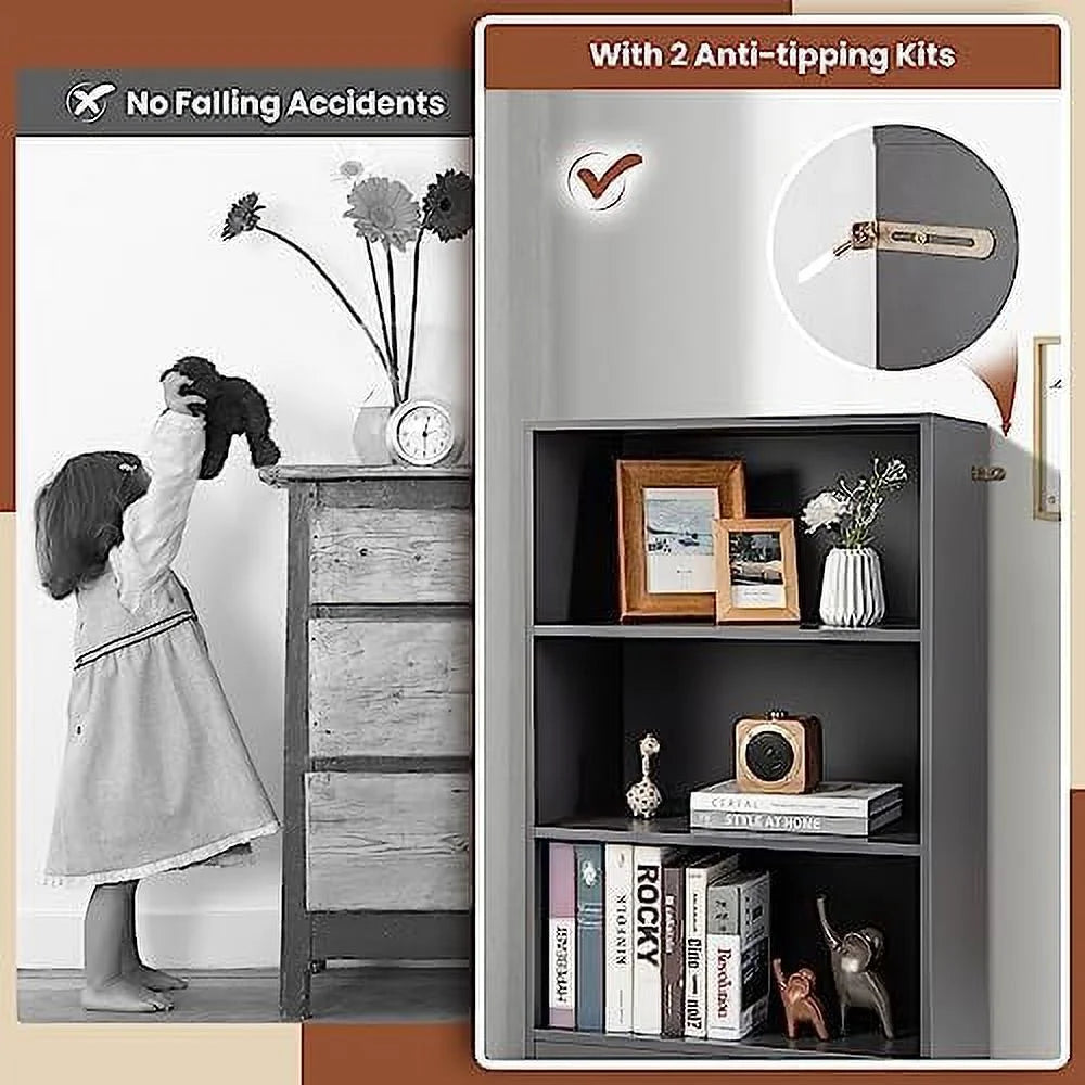 3 Cube Bookcase with Drawer H132