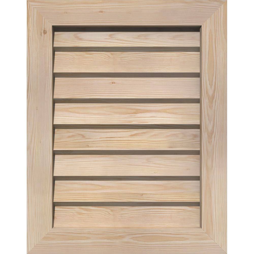 Unfinished Non-Functional Vertical Gable Vent F401636