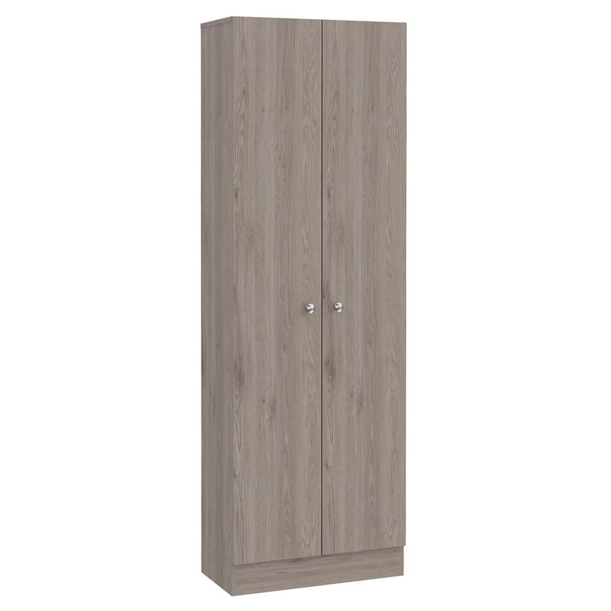 2 Piece Wood Two-Door Pantry Cabinet Set in Light Gray N717561