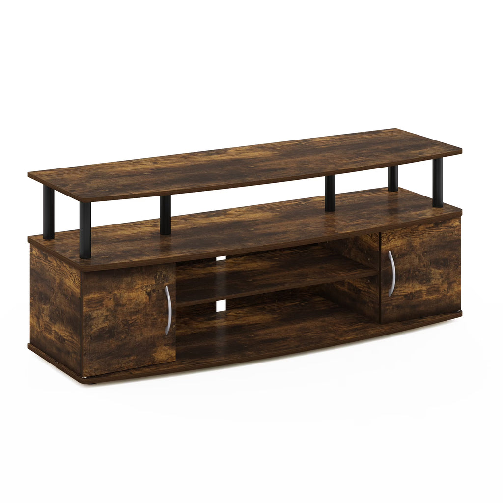 Large Entertainment Center for 55-IN TV, Amber Pine/Black U808