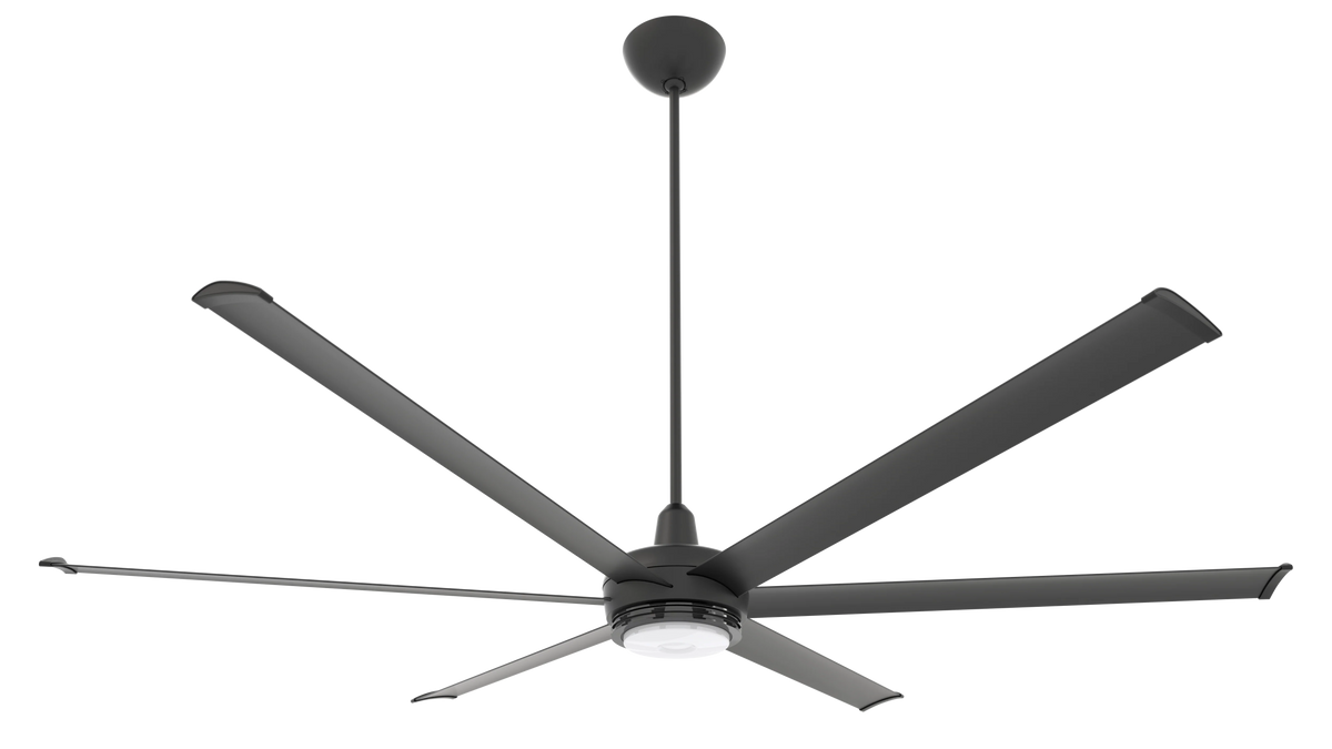 Black Ceiling Fan with Downlight and Uplight F331118