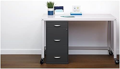 18 inch 3 Drawer Metal File Cabinet Charcoal V279599