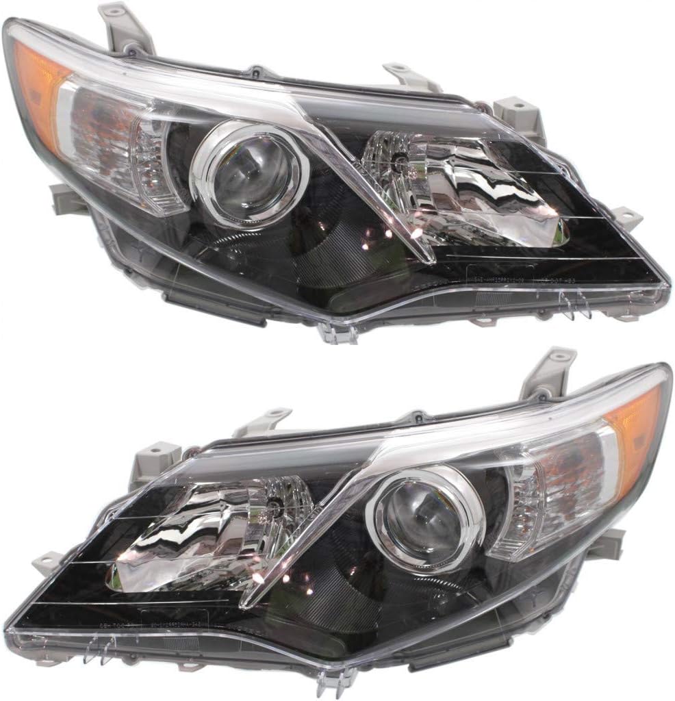 Headlight Assembly Pair for Toyota Camry 2012 2013 2014 SE Model Halogen P558866