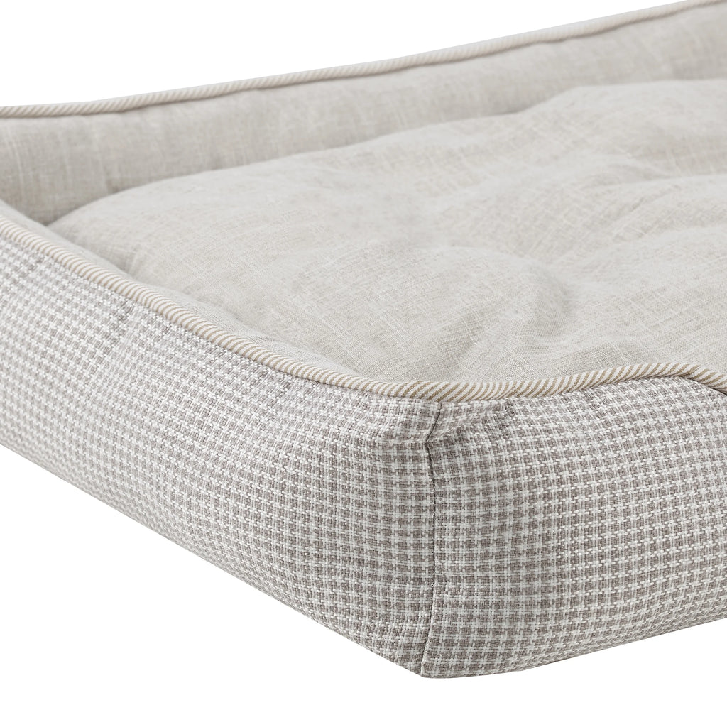 Brown Plaid Dog Bed S740446