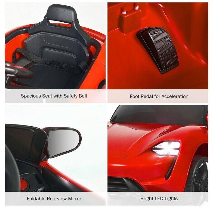 Red 12V Kids Ride on Car with MP3 and LED Light M977242