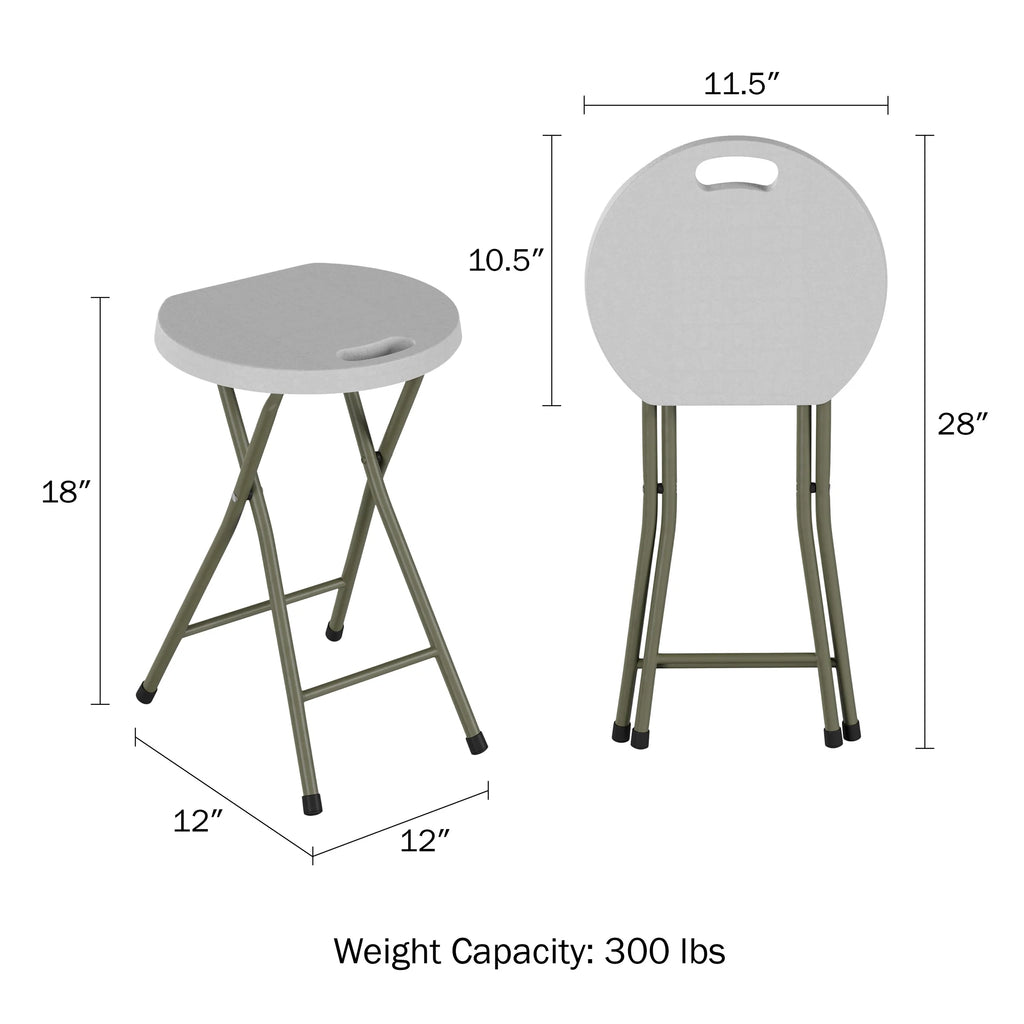 White Set of 2 Portable Bar Stool G693597