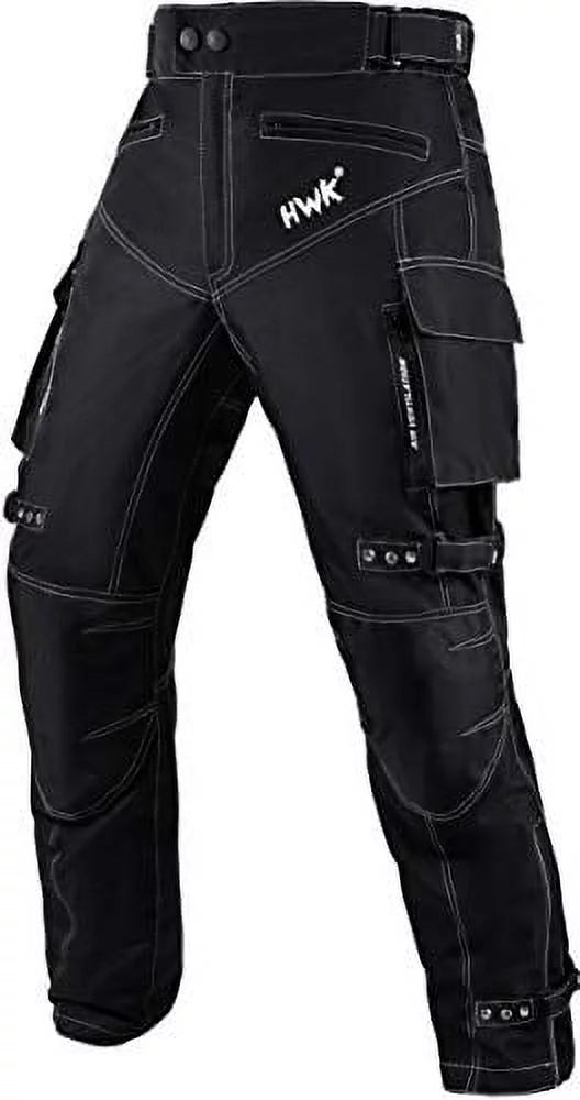 Black Waterproof CE Armored Motorcycle Pants R918070