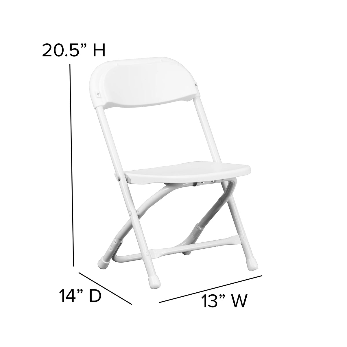 White Plastic Kids Folding Chair W91592
