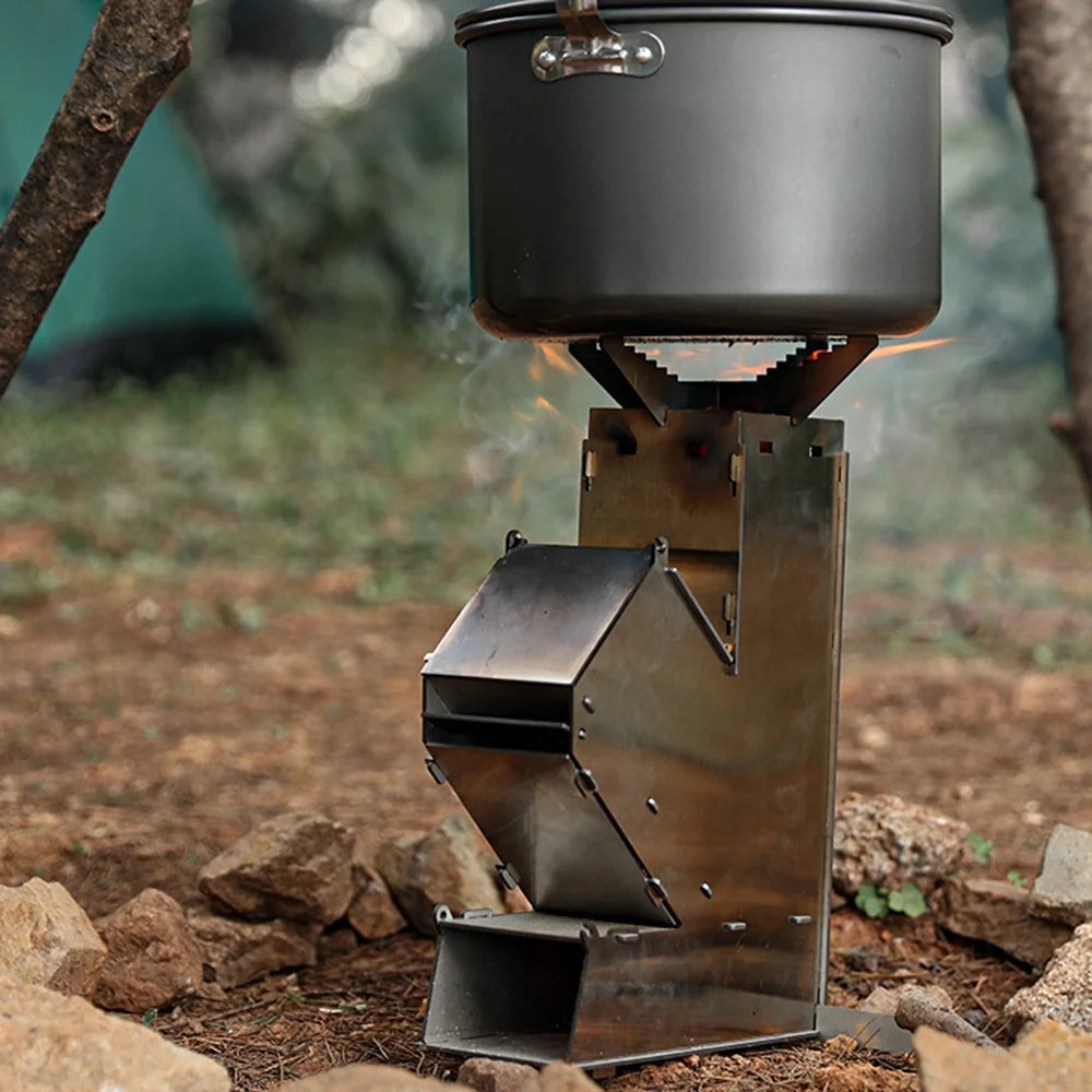 Collapsible Stainless Steel Wood Burning Stove N30561