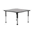 42x42" Gray Chrome Desk Y735952