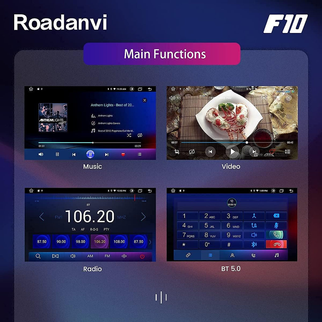 Car Stereo Bluetooth Radio with Touch Screen Q907698