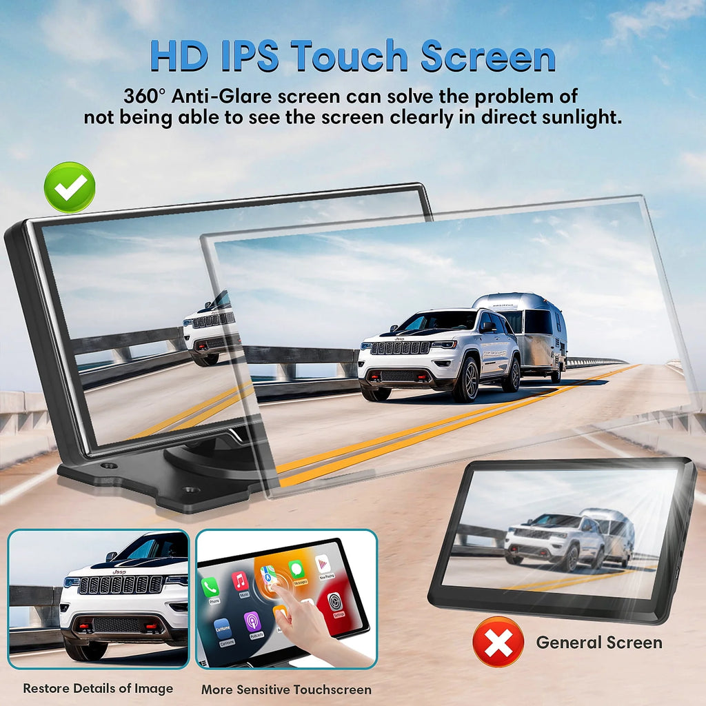 9.3 Portable Car Play Screen with Backup Camera H990