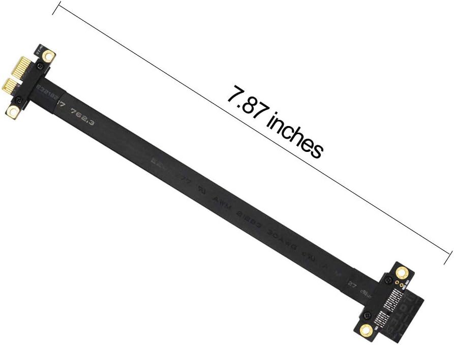 PCI-e 36PIN 1X Extender Extension Cable with Gold-Plated Connector (180 Degree 20cm) Pack of 2 X898