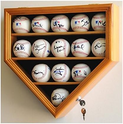 Black Baseball Ball Display Case Cabinet Holder Wall Rack F556074
