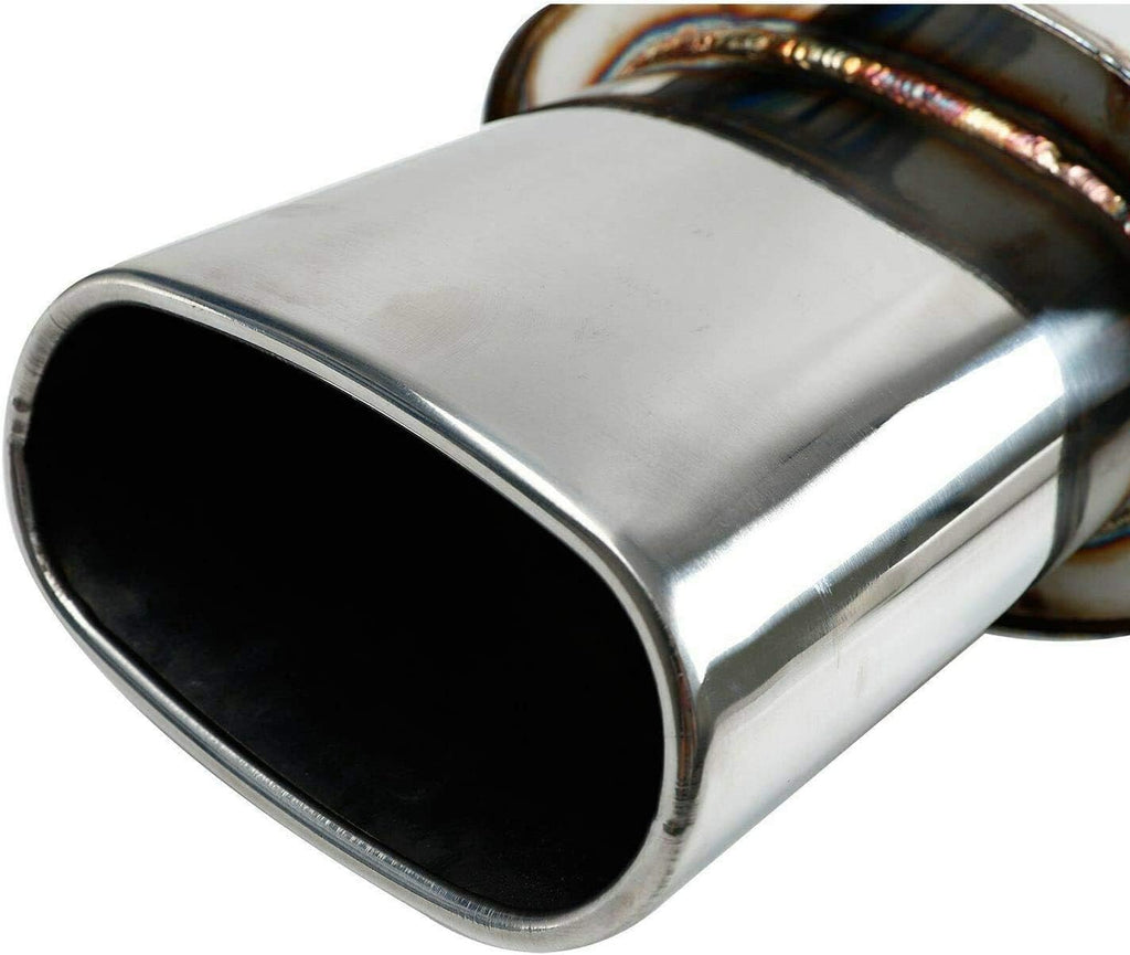 2.5 Inch T304 Stainless Steel Exhaust Muffler Oval Tip Pack of 2 J45510