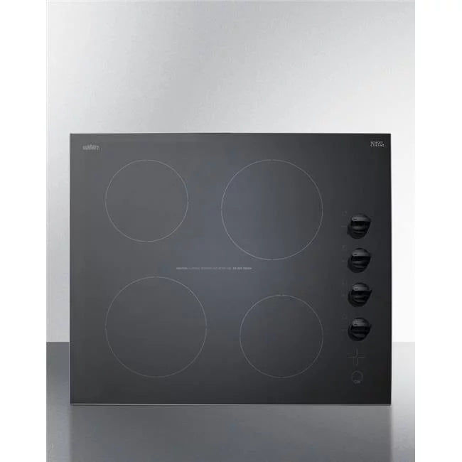 24 in. 230V 4-Burner Radiant Cooktop, Black R234