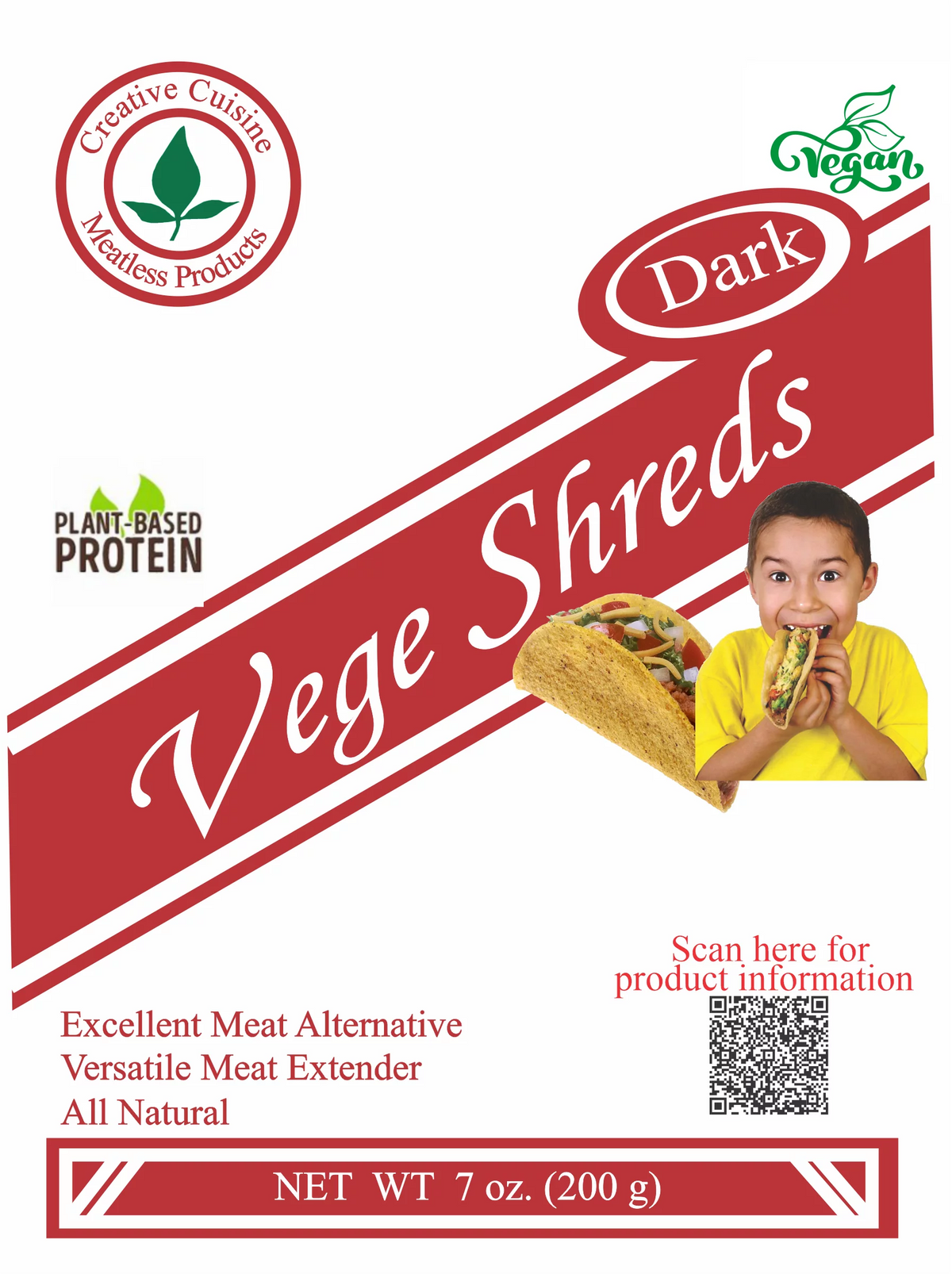 Shredded Dark Veggie Meat 12 pounds E3064