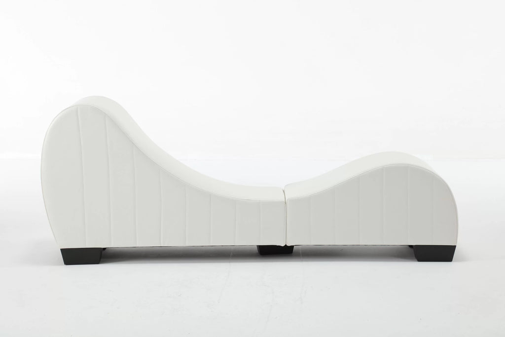 Faux Leather Curved Chaise Lounge B660454