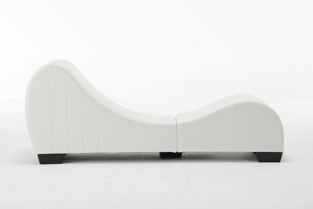 Faux Leather Curved Chaise Lounge B660454