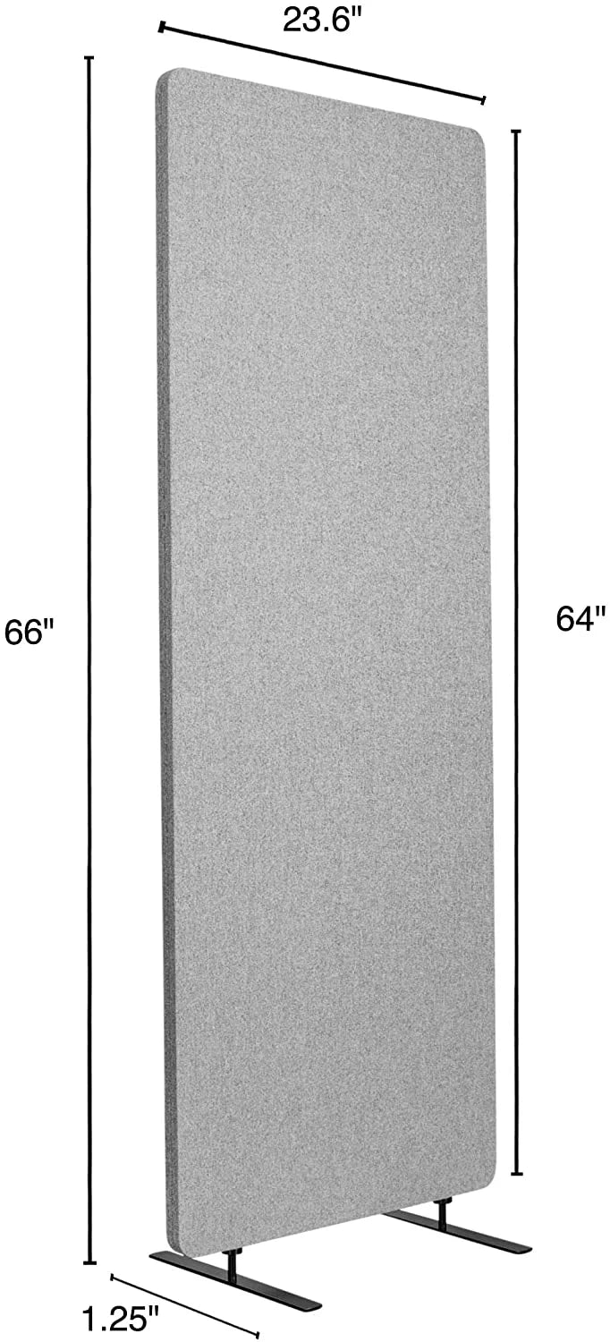 Cool Gray Freestanding Acoustic Room Divider Office Partition M571239