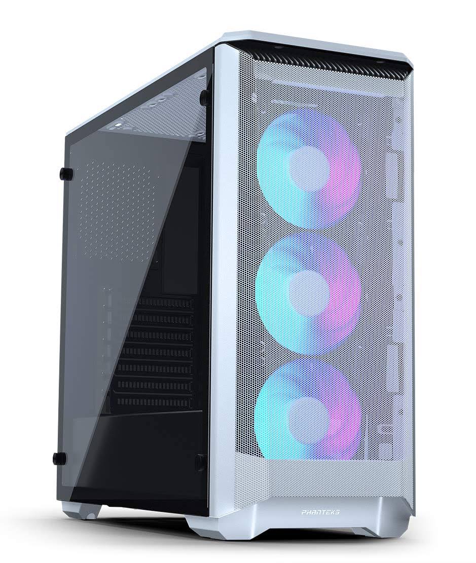 White Steel Tempered Glass ATX Mid Tower Computer Case X845171