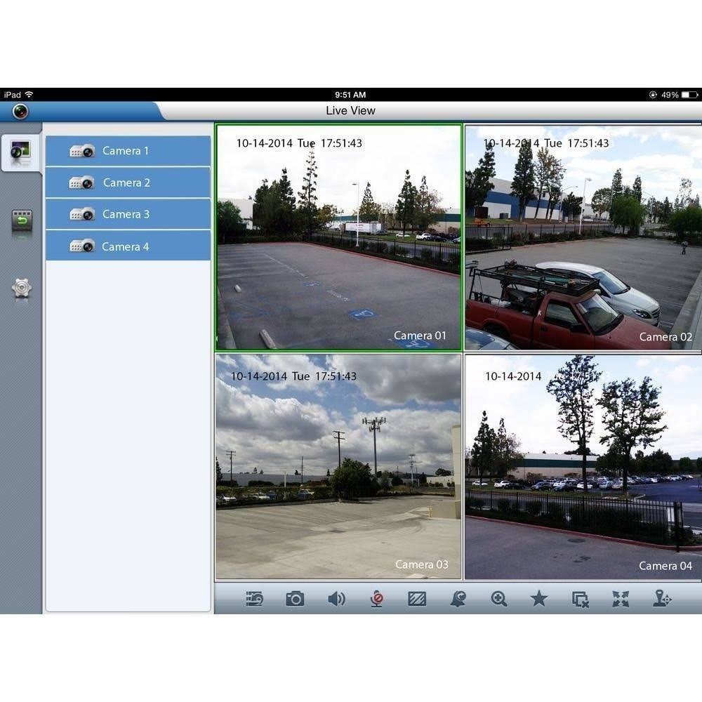 6 HD 720p Security Camera System, 8 Channel CCTV U7273