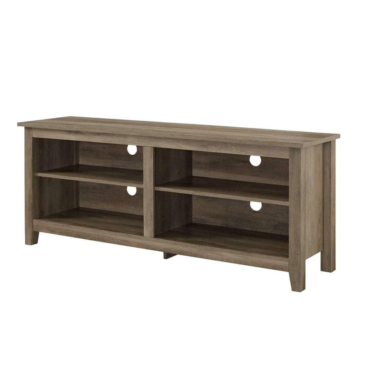 Gray Wash Wood TV Media Stand Storage Console C41964