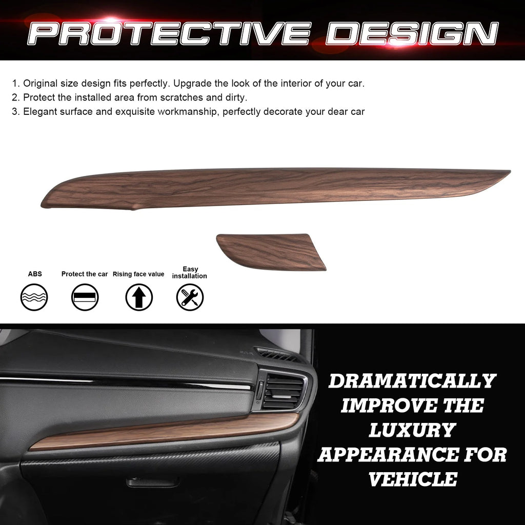 Interior Center Console Dashboard Panel Cover Trim Peach Wood Grain K984
