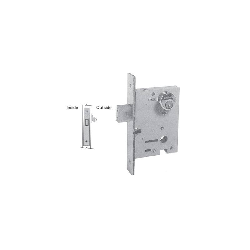 Mortise Deadlock Single Cylinder Non-Lacquered Brass J8653