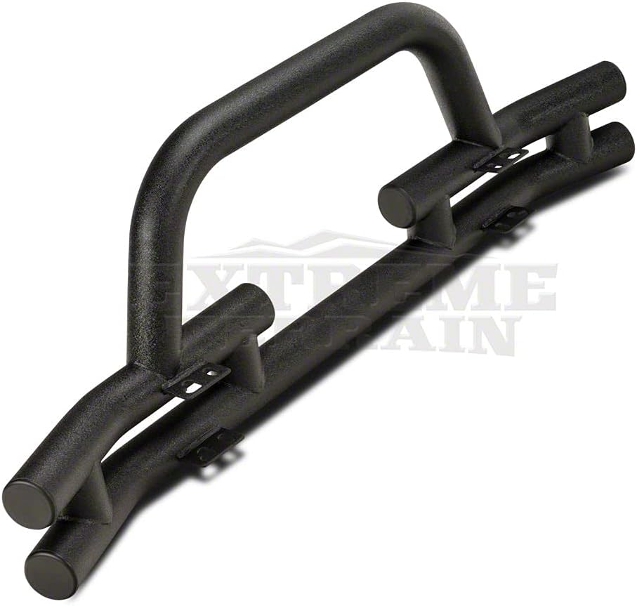 Textured Black Tubular Front Bumper with Winch Cutout P732648