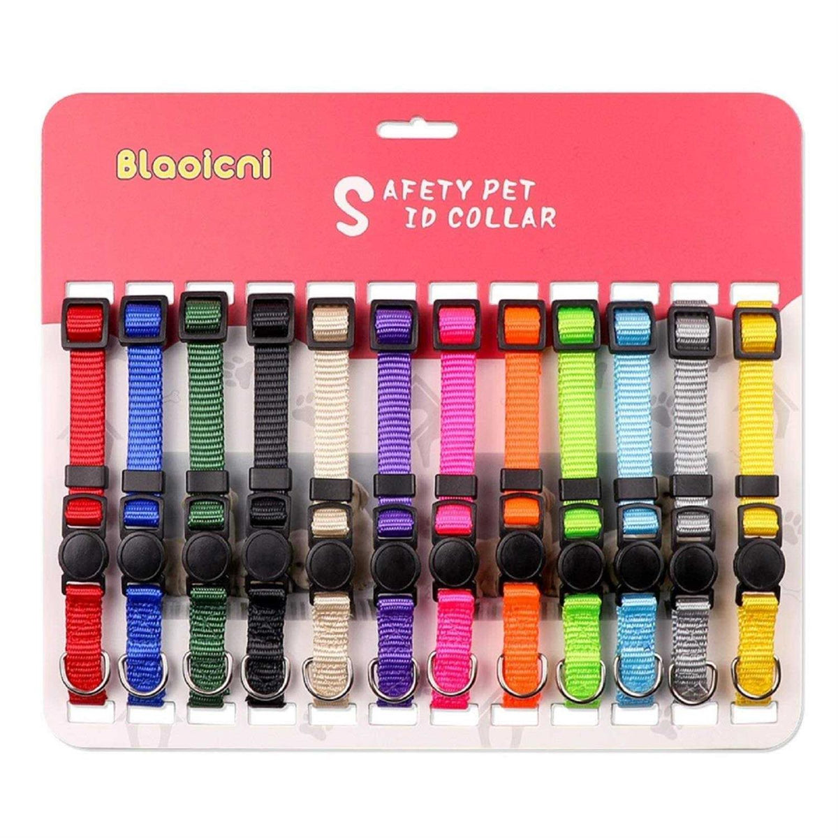 Soft Nylon Adjustable Breakaway Puppy ID Collar 14PCS D272390