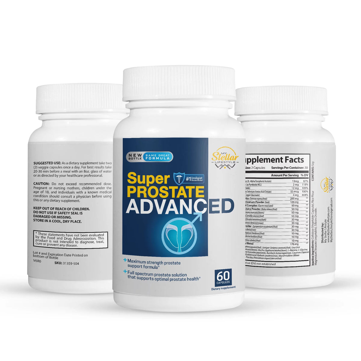5 Pack 60 Capsules Prostate Support L44942