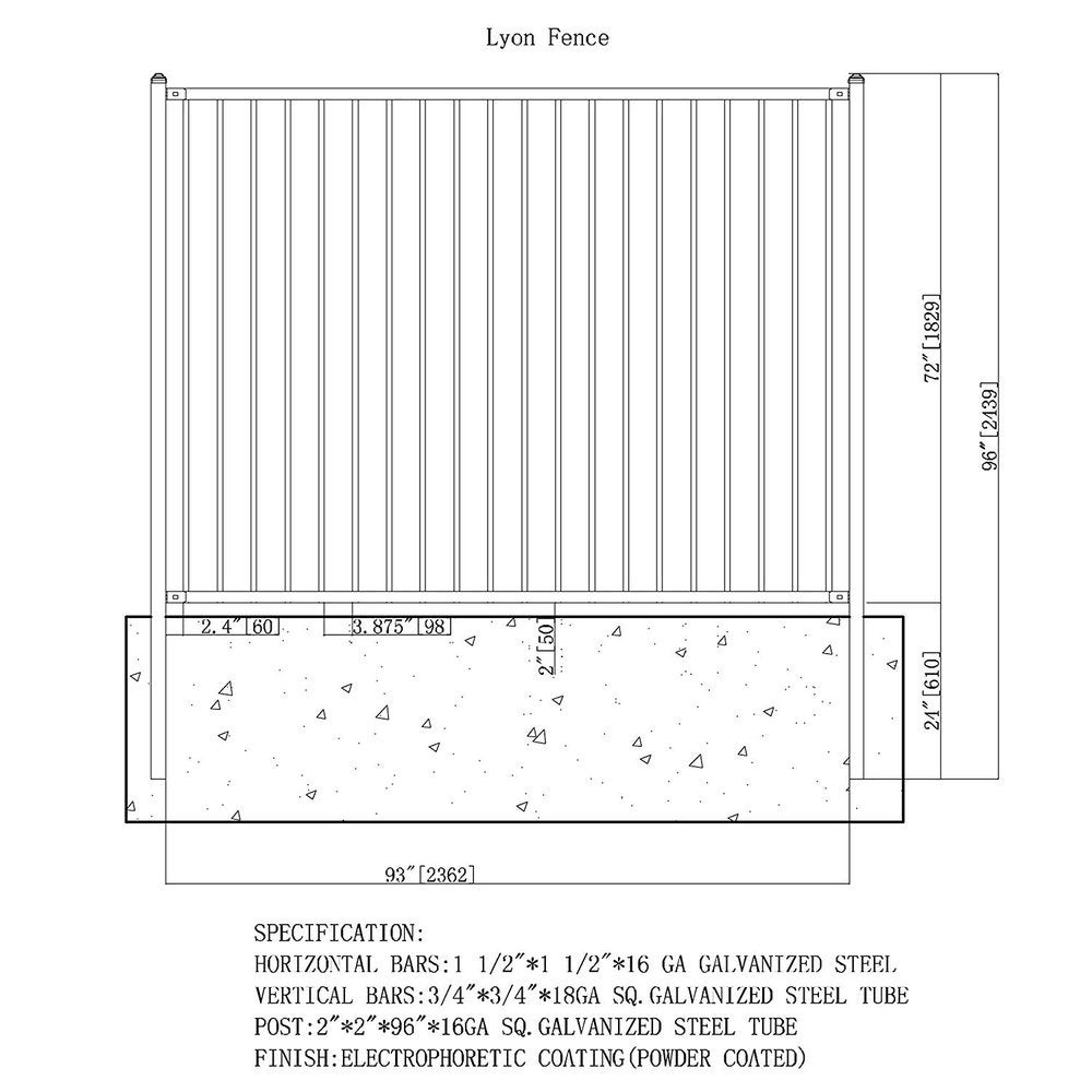 Black Steel Fence Y641945