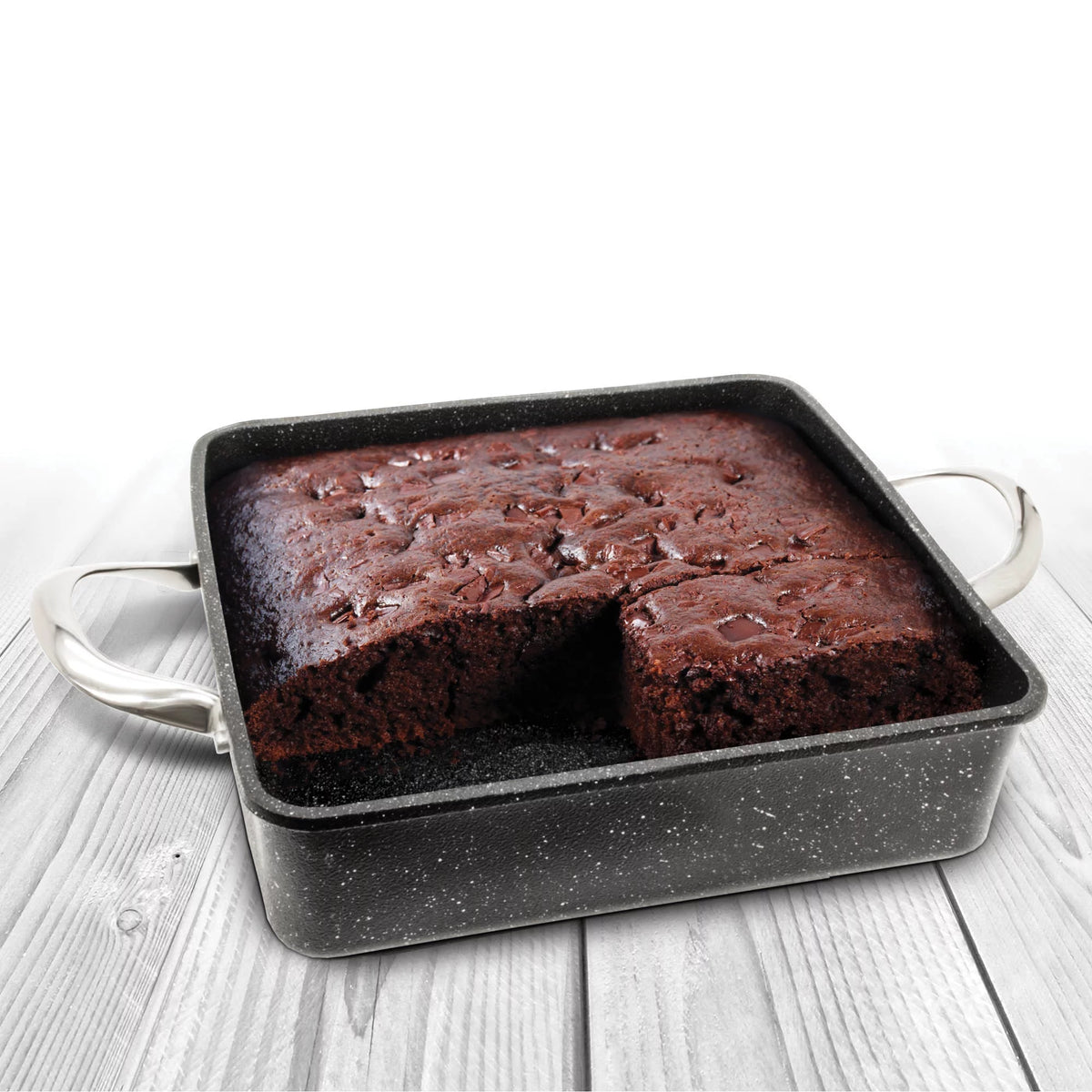 9-In. x 9-In. x 2-In. Oven/Bakeware Dish with Stainless Steel Handles T380