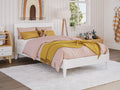 White Twin Solid Wood Platform Bed M577