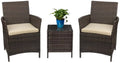 3 Pieces Beige Rattan Wicker Outdoor Furniture Set B2643
