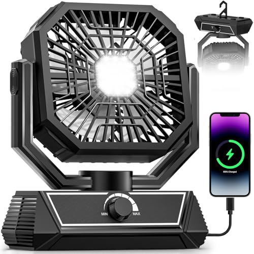 Portable Camping Fan with 20000mAh Rechargeable Battery H1922