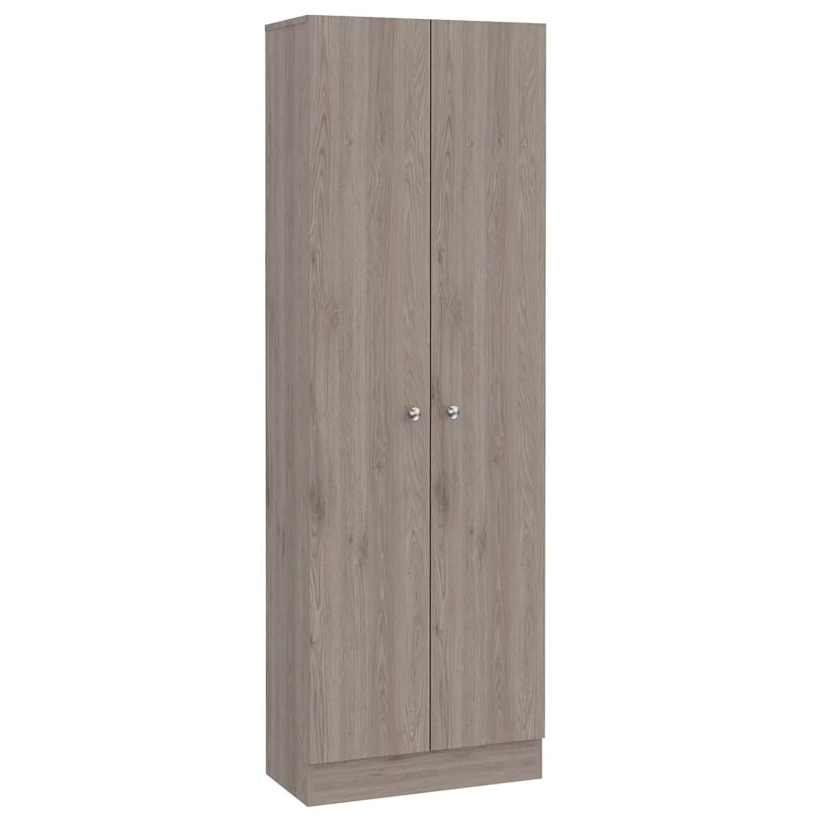 2 Piece Wood Two-Door Pantry Cabinet Set in Light Gray N717561