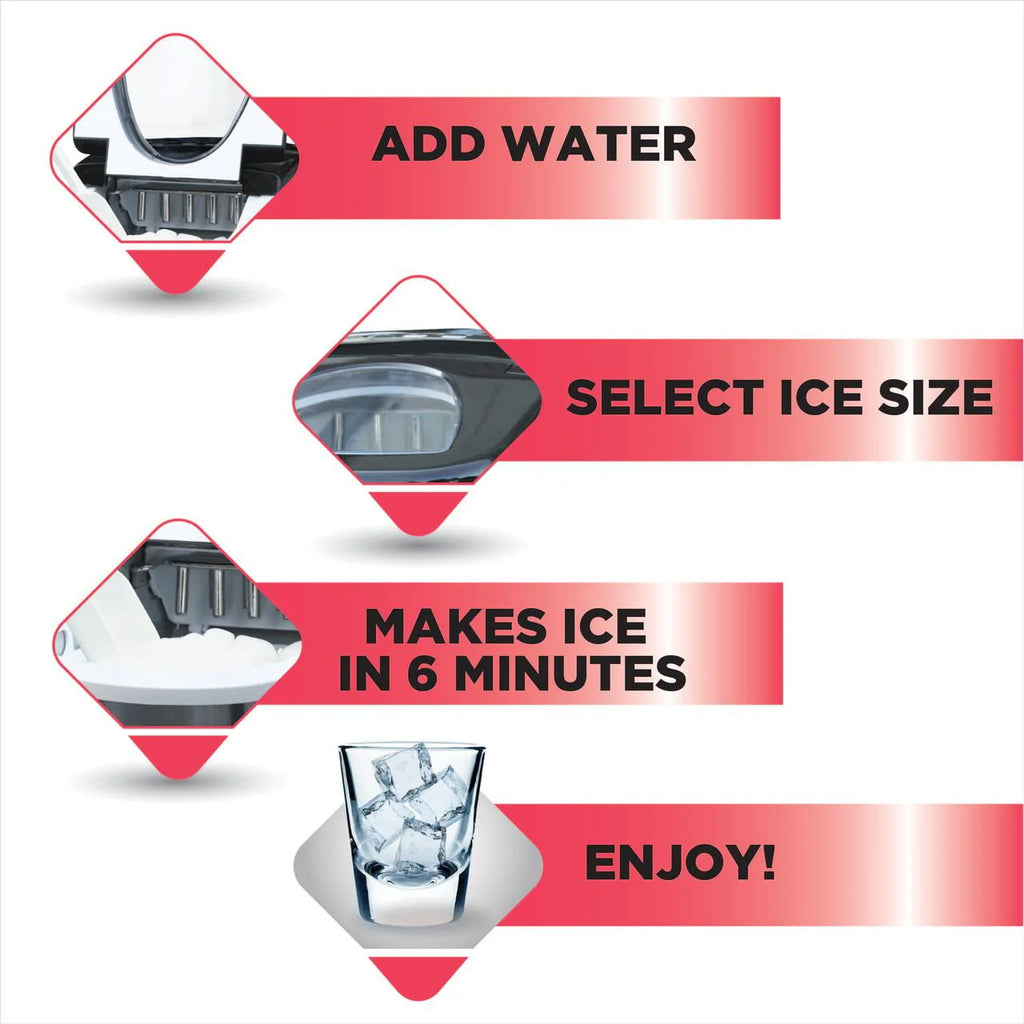 2.3 Qt. Stainless-Steel Counter Top Ice Maker Y53064