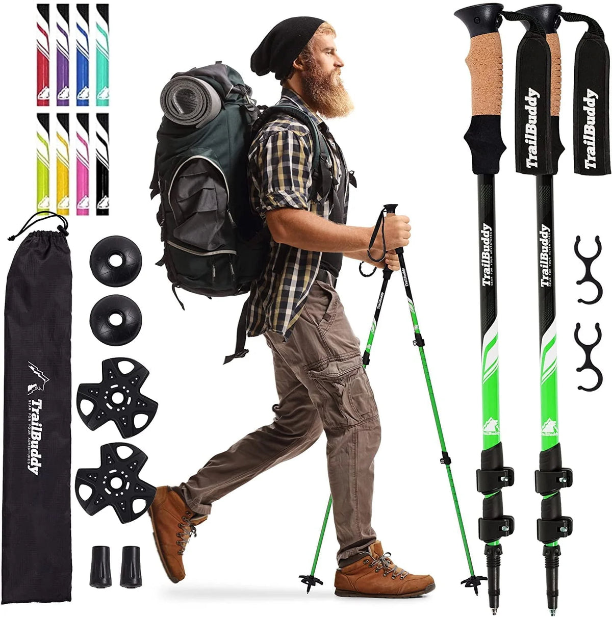 Lightweight Aluminum Adjustable Trekking Poles X6859
