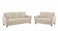 Ivory Velvet Sofa and Loveseat P687