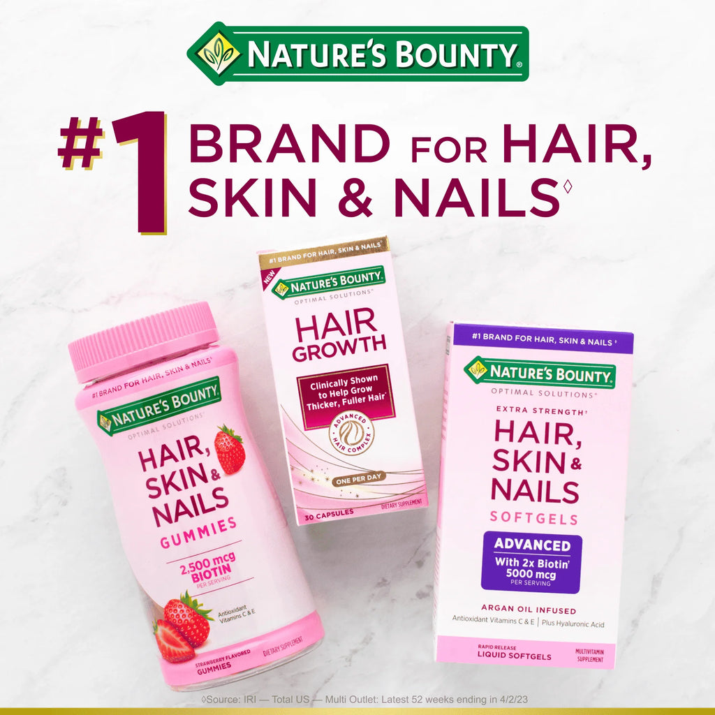 Hair, Skin and Nail Biotin & Vitamins A, C, & E Softgels, 120 Ct F706479