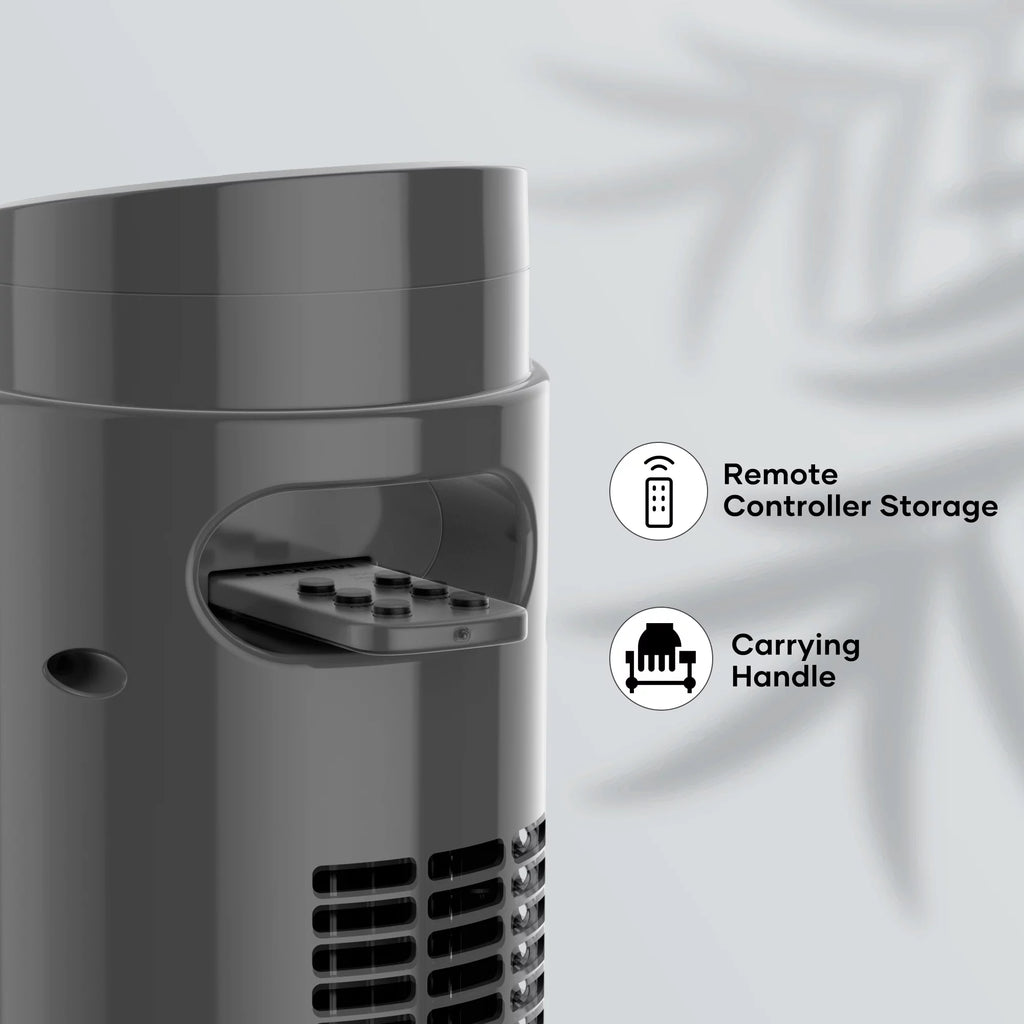 36 Tower Fan with Remote, 3 Speeds 3 Modes 15H Timer, 90° Oscillating, Grey W262018