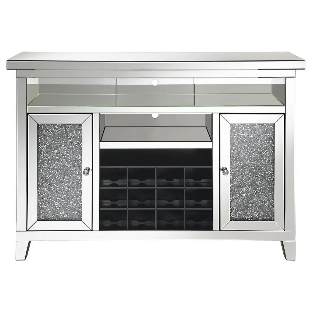2-door Wine Cabinet with Lighting Mirror A667