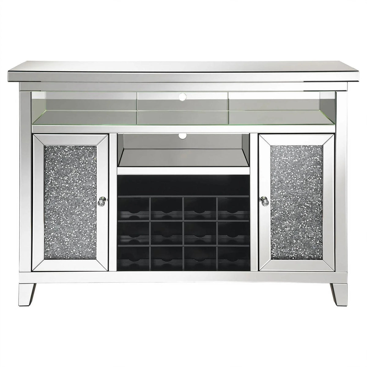 2-door Wine Cabinet with Lighting Mirror A667